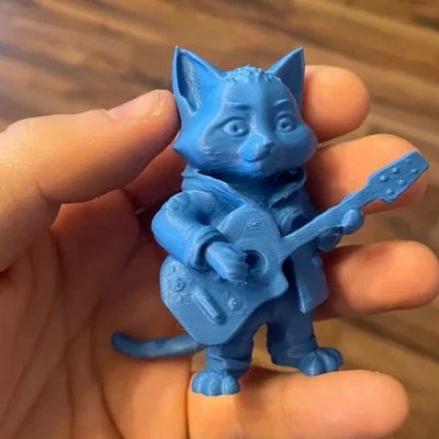 Mô hình chú mèo chơi guitar in 3D siêu đáng yêu