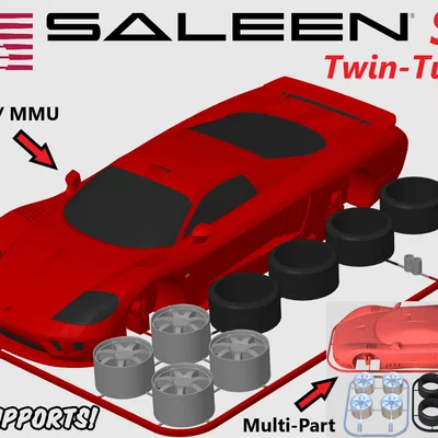 Mô hình Saleen S7 Twin Turbo Kit Card (Tỉ lệ 1:24)
