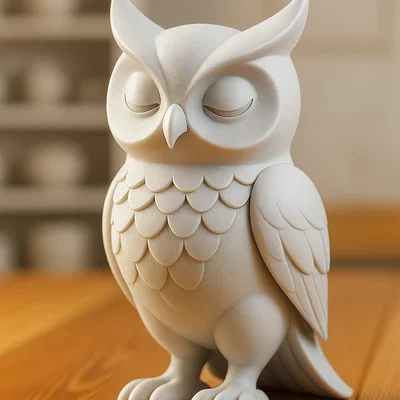 Mô hình trang trí chú cú mèo (Owl) xinh xắn in 3D
