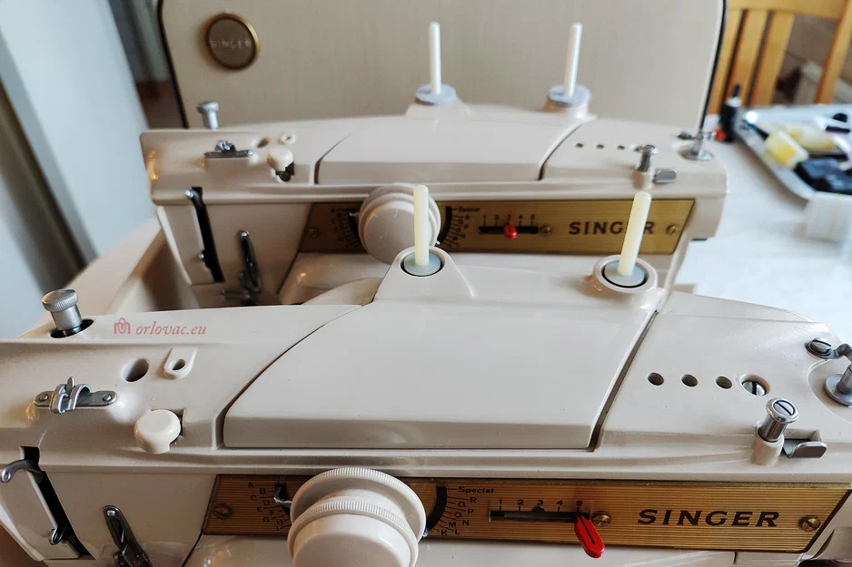 Chốt chỉ và Đế giữ cho máy may Singer Slant-o-Matic - Image 25