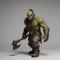 Mô hình chiến binh Ork cầm rìu (Ork Warrior with Axe 1) cho in 3D - Thumbnail 1
