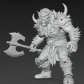 Mô hình 3D Chiến binh Ork cầm rìu dũng mãnh (Ork Warrior with Axe) - Thumbnail 2