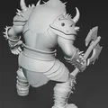 Mô hình 3D Chiến binh Ork cầm rìu dũng mãnh (Ork Warrior with Axe) - Thumbnail 3