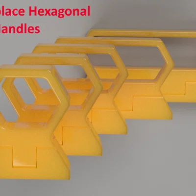 Tay nắm ngăn kéo hình lục giác (Hexagon Drawer Handles)