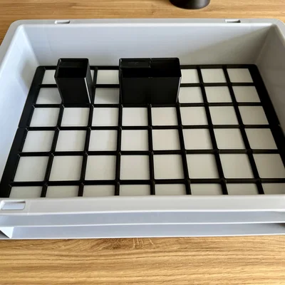 Bộ đế Gridfinity và hộp cho thùng aidB Eurobox 400x300 (120&75mm)
