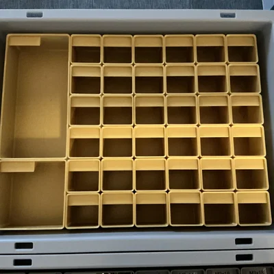 Bộ đế Gridfinity và hộp cho thùng aidB Eurobox 400x300 (120&75mm)