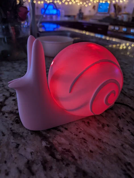 Đèn ngủ hình ốc sên (Snail Lamp) - Mẫu in 3D decor độc đáo - Image 1