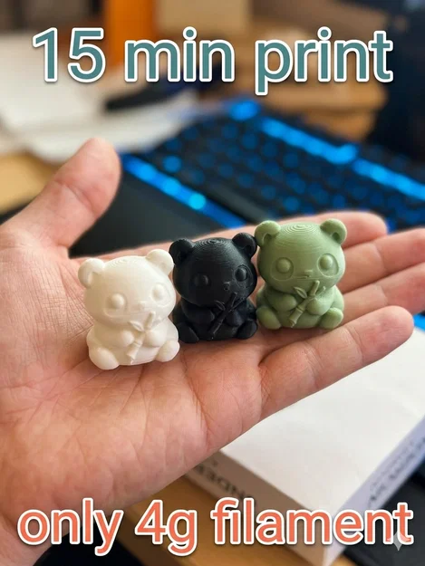 Cute Mini Panda – Mô hình gấu trúc mini in siêu nhanh - Image 1