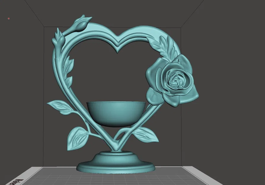 Bộ 2 đế nến LED hình Hoa hồng trong Trái tim - Image 2