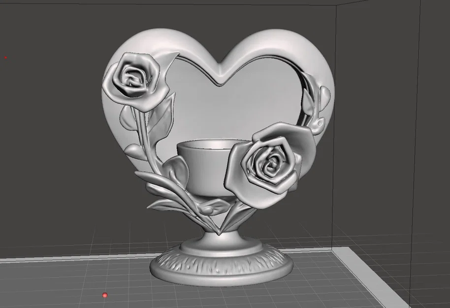 Bộ 2 đế nến LED hình Hoa hồng trong Trái tim - Image 3