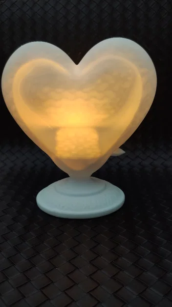 Bộ 2 đế nến LED hình Hoa hồng trong Trái tim - Image 6
