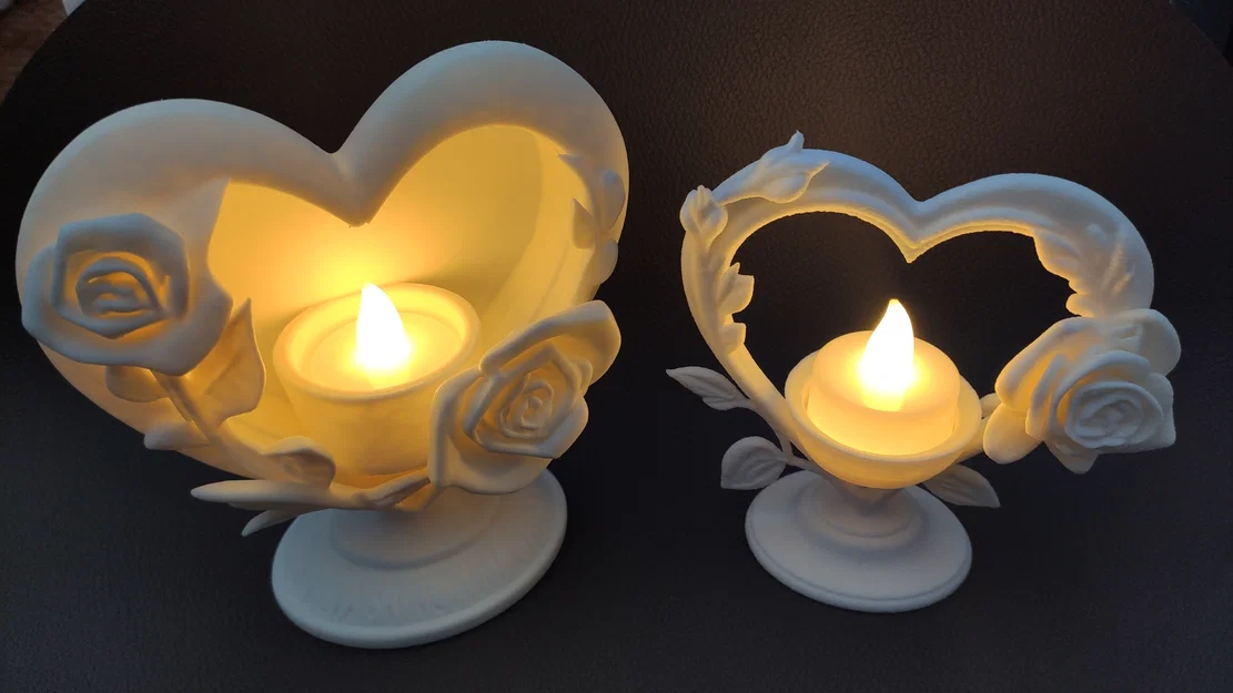 Bộ 2 đế nến LED hình Hoa hồng trong Trái tim - Image 7