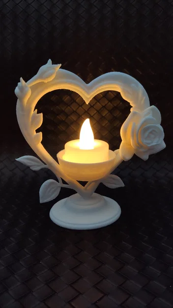 Bộ 2 đế nến LED hình Hoa hồng trong Trái tim - Image 10