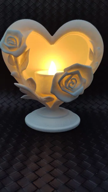 Bộ 2 đế nến LED hình Hoa hồng trong Trái tim - Image 12