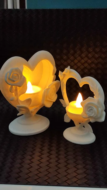 Bộ 2 đế nến LED hình Hoa hồng trong Trái tim - Image 13