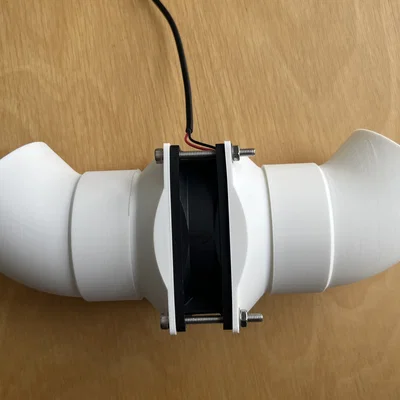 Adapter nối quạt máy tính 80mm sang ống dẫn khí 2.5 inch (65mm)