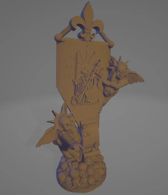 Mô hình Banner Cherub Buddies 28mm trang trí wargaming tinh xảo - Image 1