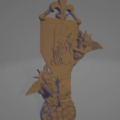 Mô hình Banner Cherub Buddies 28mm trang trí wargaming tinh xảo