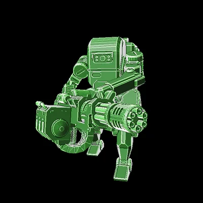 Mô hình Robo-Soldier trang bị Chaingun