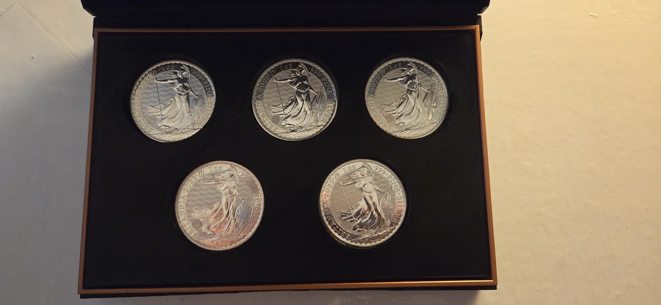 Khay in 3D tùy chỉnh cho hộp Perth Mint – Đựng xu bạc Britannia 1oz - Image 1