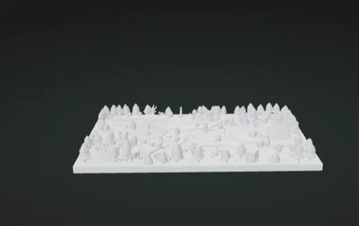 Mô hình bản đồ rừng D&D 3D in sẵn chi tiết cho game nhập vai - Image 1