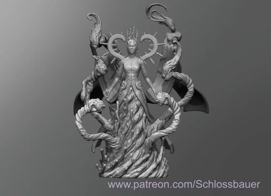 Mô hình in 3D Nữ thần Máu Blood Goddess cực chi tiết cho D&D - Image 1