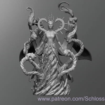 Mô hình in 3D Nữ thần Máu Blood Goddess cực chi tiết cho D&D