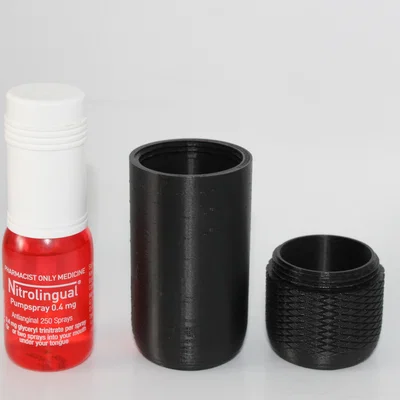 Hộp bảo vệ chai xịt y tế Nitrolingual in 3D tiện lợi