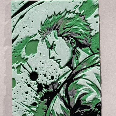 Roronoa Zoro | Mẫu đánh dấu trang HueForge