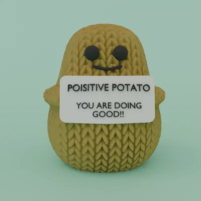 Mô hình in 3D củ khoai tây len Positive Potato