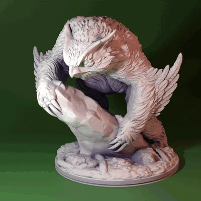 Mô hình Owlbear 3D Dungeons & Dragons có hỗ trợ gắn nam châm