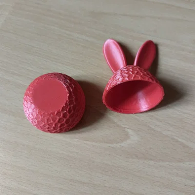 Mô hình quả trứng tai thỏ trang trí Phục sinh in 3D dễ thương
