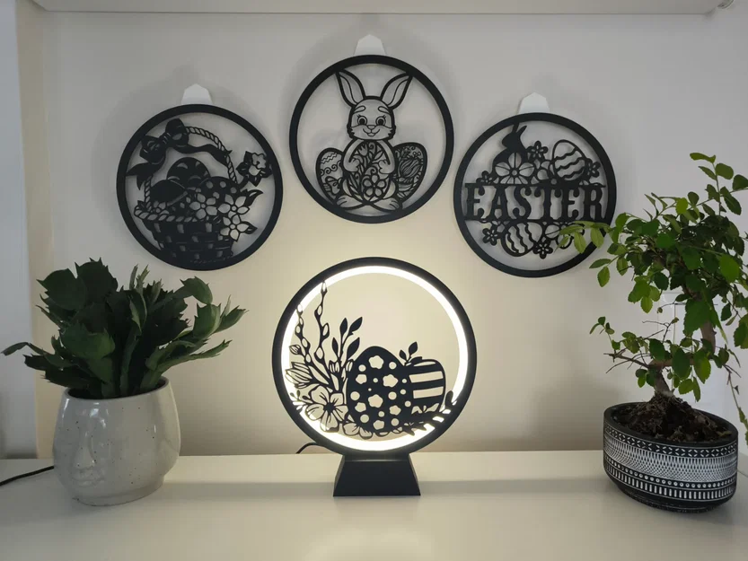 Bộ tấm trang trí Silhouette chủ đề Phục Sinh (Easter Silhouette Panels) - Image 1