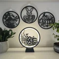 Bộ tấm trang trí Silhouette chủ đề Phục Sinh (Easter Silhouette Panels) - Thumbnail 1