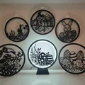 Bộ tấm trang trí Silhouette chủ đề Phục Sinh (Easter Silhouette Panels) - Thumbnail 2