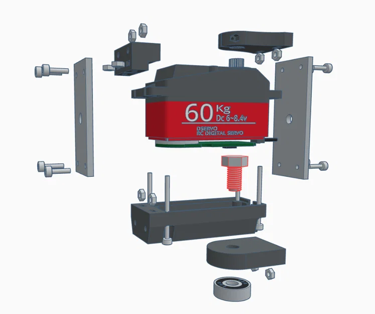 Bộ chuyển đổi U-bracket cho Servo 60kg DS5160 SSG - Image 2