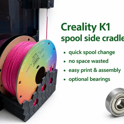 Mod Creality K1: Đế đỡ cuộn nhựa gắn cạnh hông