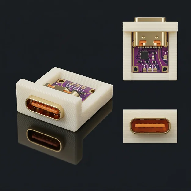 Ngàm/Giá đỡ cho mạch USB Type-C Power Trigger - Image 1
