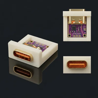 Ngàm/Giá đỡ cho mạch USB Type-C Power Trigger