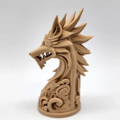 Tượng Totem Sói Viking