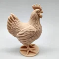 Mô hình gà mái 3D (Chicken Miniature #2) trang trí nông trại - Thumbnail 3