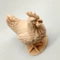Mô hình gà mái 3D (Chicken Miniature #2) trang trí nông trại - Thumbnail 4