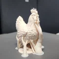 Mô hình gà mái 3D (Chicken Miniature #2) trang trí nông trại - Thumbnail 6