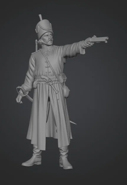 Mô hình 3D chiến binh Cossack (Don Cossack) chi tiết cao - Image 1