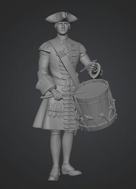 Mô hình 3D tay trống Trung đoàn Cận vệ Preobrazhensky 1708 - Image 1