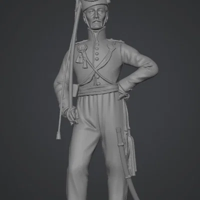 Mô hình sĩ quan kỵ binh Cossack Biển Đen 1814 - In 3D cực chi tiết