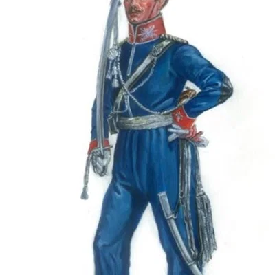 Mô hình sĩ quan kỵ binh Cossack Biển Đen 1814 - In 3D cực chi tiết