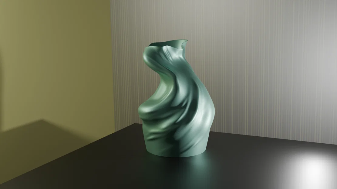 Bình hoa nghệ thuật in 3D phong cách vải mềm (Vase mode) - Image 2