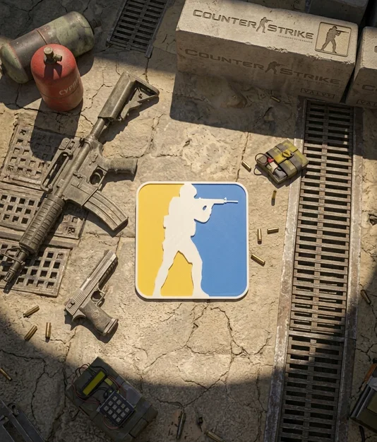 Mô hình trang trí 3D logo game Counter Strike cực chất - Image 1