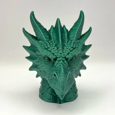 Bức tượng bán thân Rồng chi tiết (Detailed Dragon Bust)